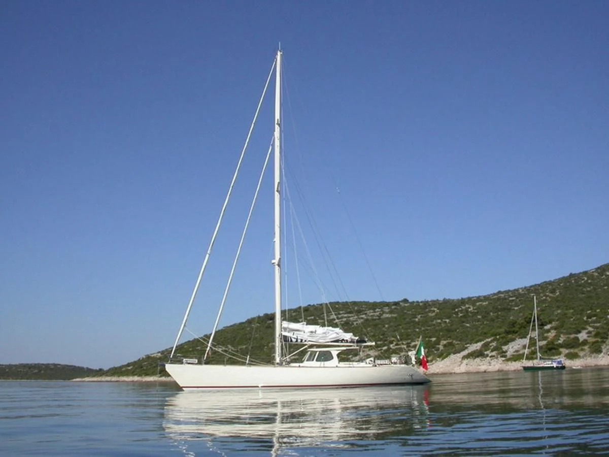 a sailboat on the water aboard MATCHLESS Yacht for Sale
