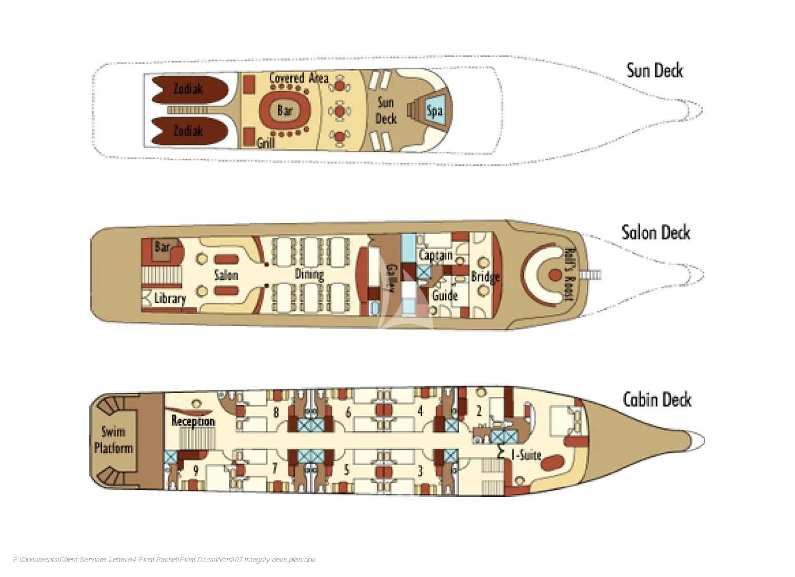 a diagram of a barcode aboard INTEGRITY Yacht for Sale