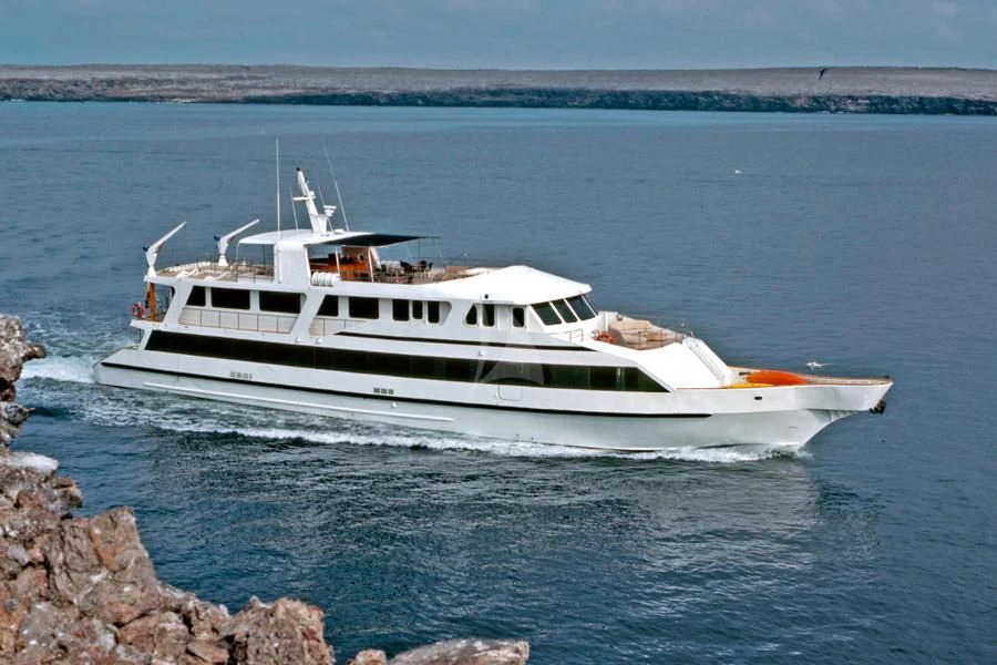 a white yacht in the water aboard INTEGRITY Yacht for Sale