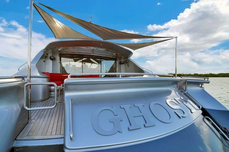 a boat on the water aboard GHOST Yacht for Sale