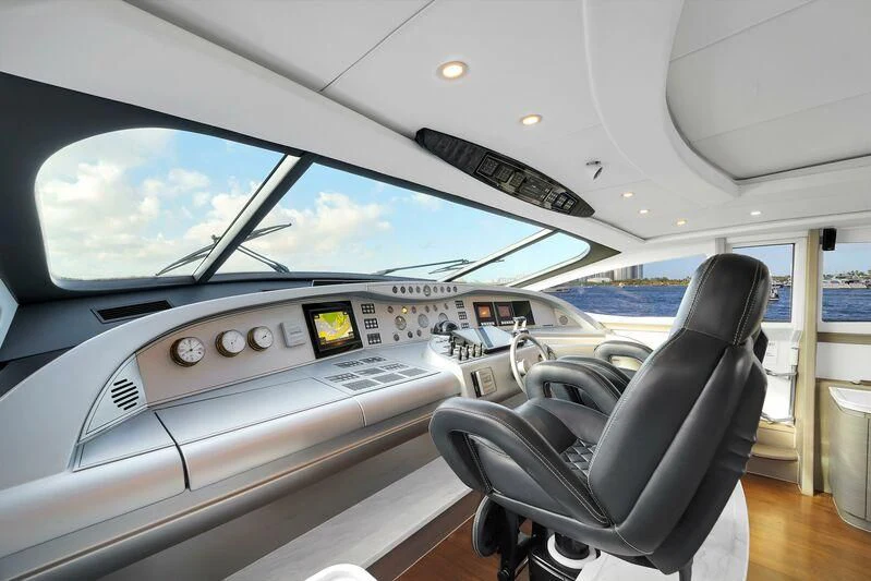 inside of a car aboard GHOST Yacht for Sale