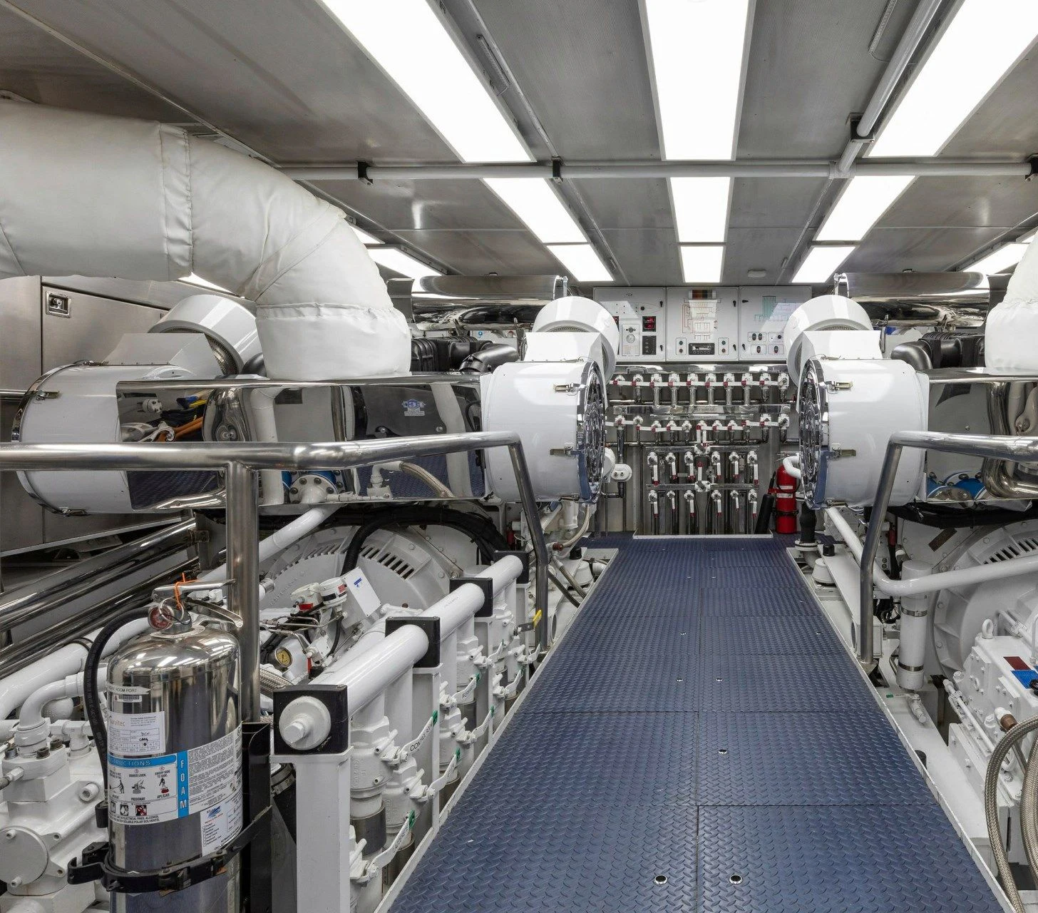 a large room with machinery aboard DRIVEN Yacht for Sale