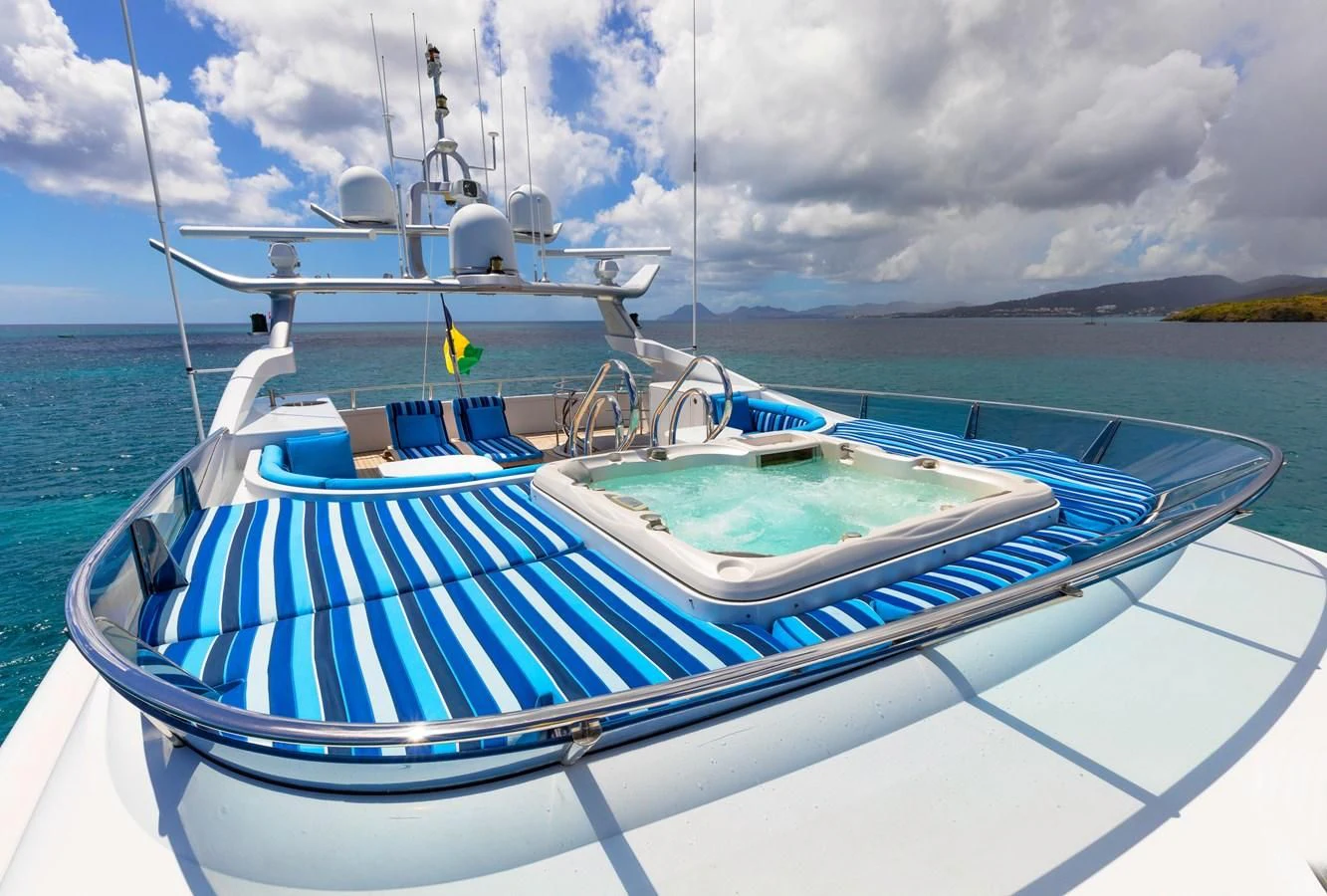 a boat on the water aboard DRIVEN Yacht for Sale