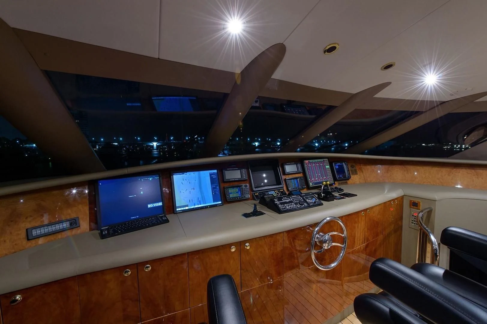 a room with many computers aboard BIG WAVE Yacht for Sale