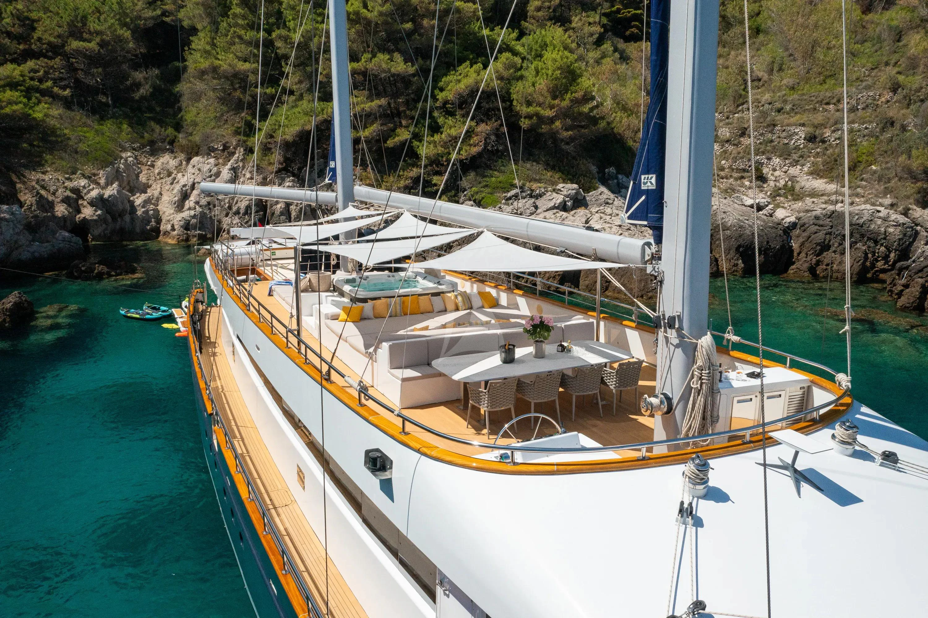 a boat on the water aboard DALMATINO Yacht for Sale