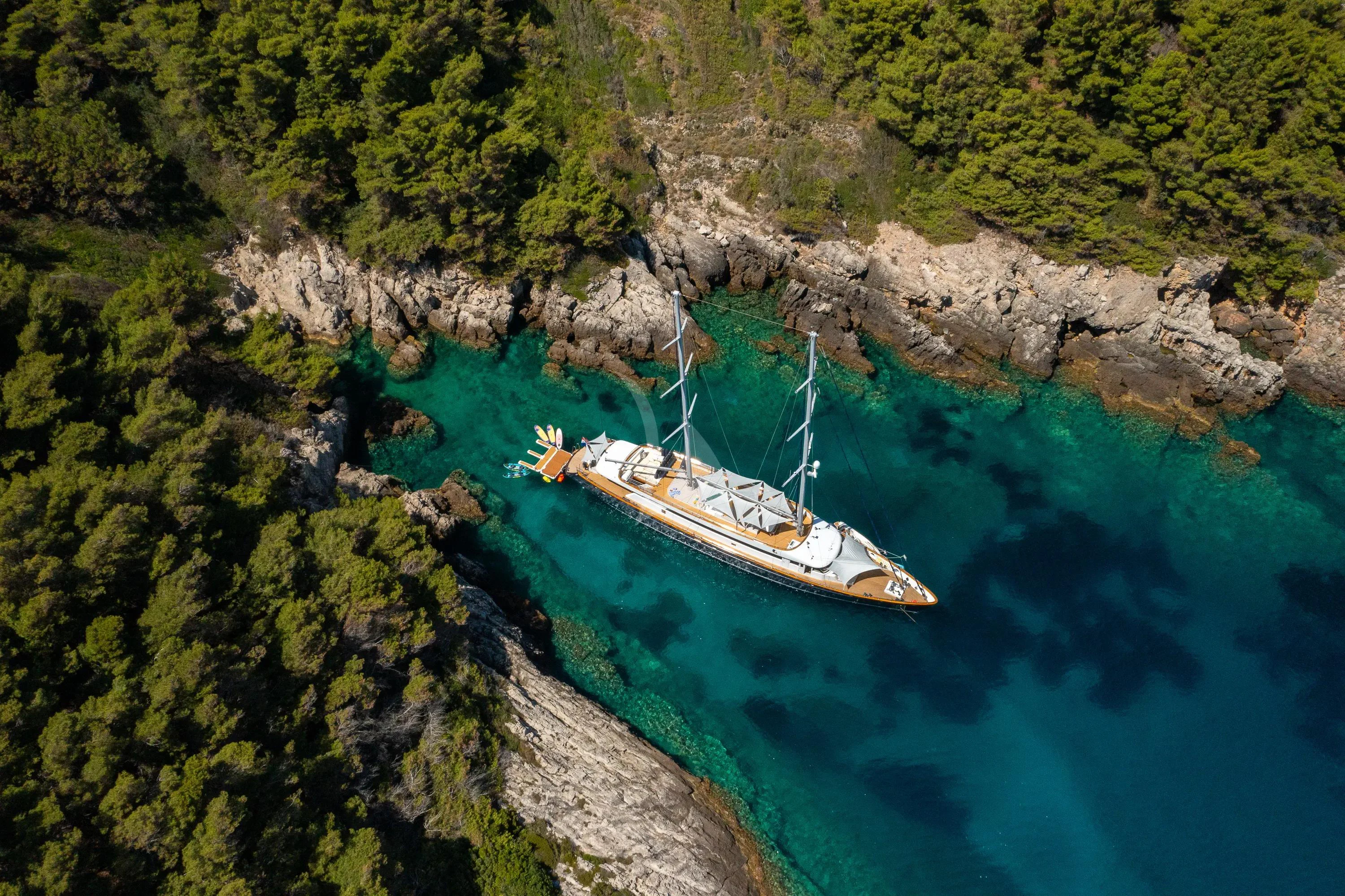 a boat on the water aboard DALMATINO Yacht for Sale