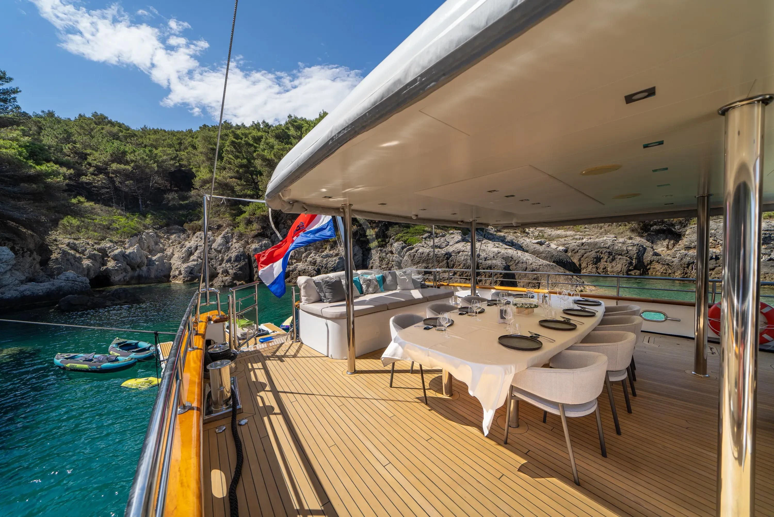 a boat on the water aboard DALMATINO Yacht for Sale