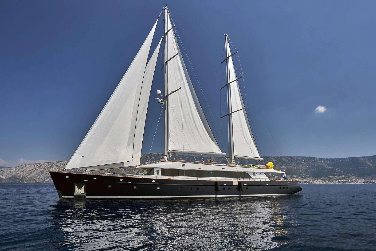 a sailboat on the water aboard DALMATINO Yacht for Sale