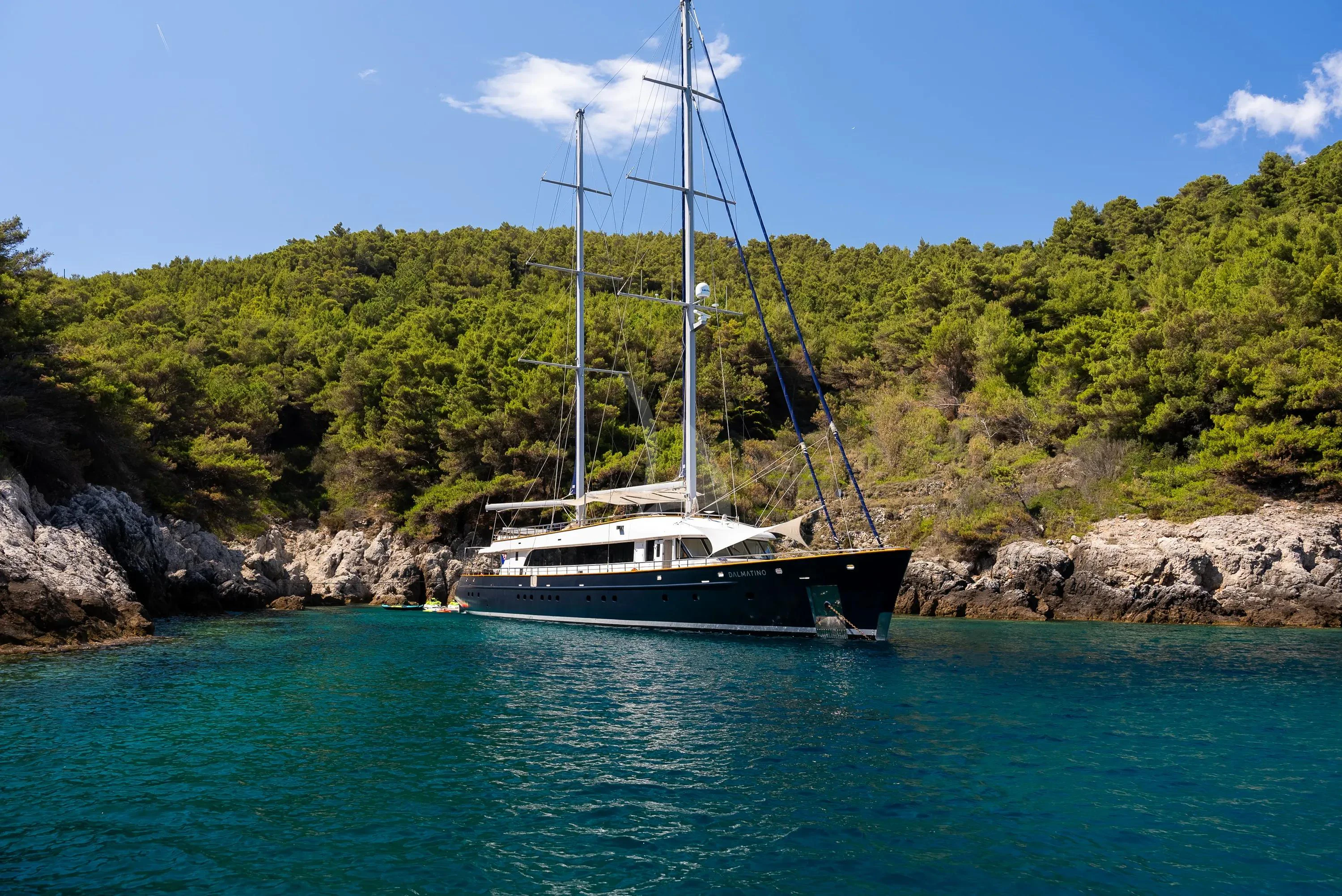 a boat on the water aboard DALMATINO Yacht for Sale