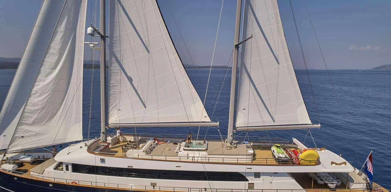 a sailboat on the water aboard DALMATINO Yacht for Sale