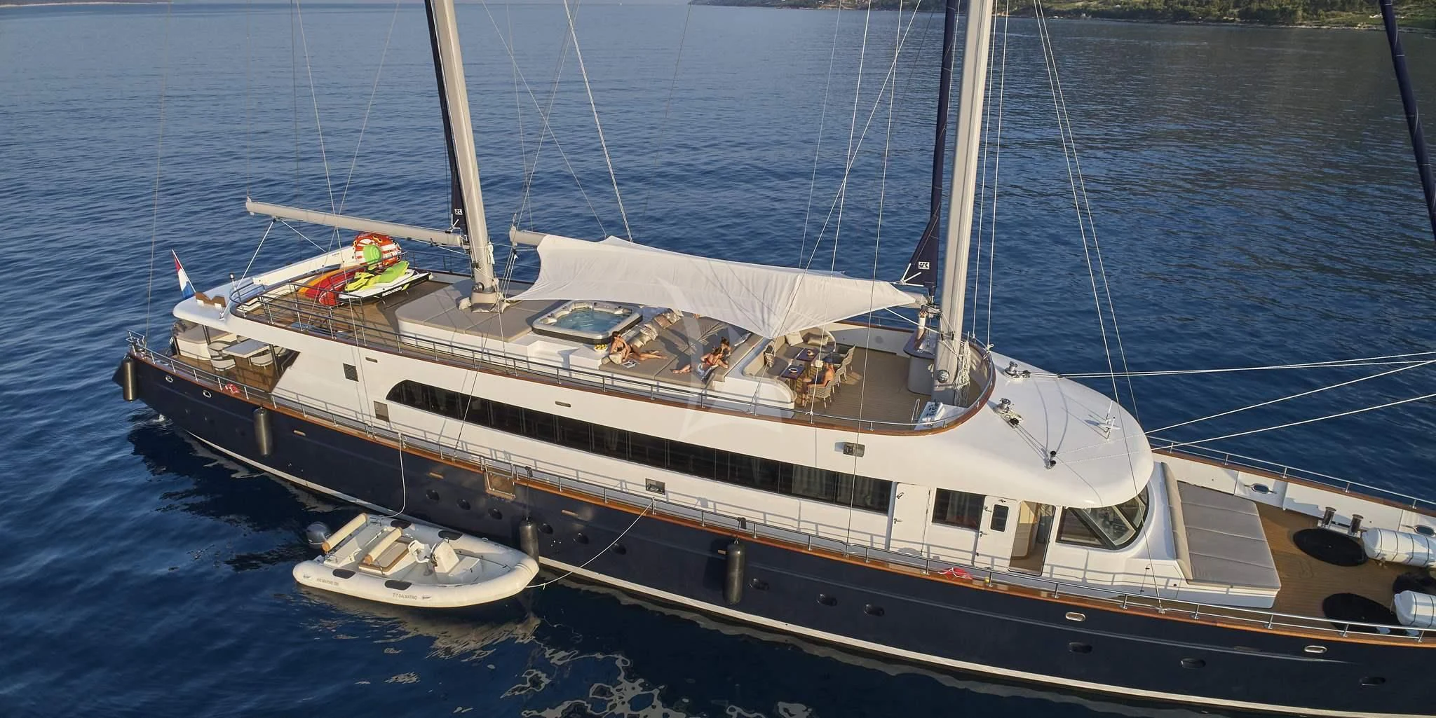 a boat on the water aboard DALMATINO Yacht for Sale