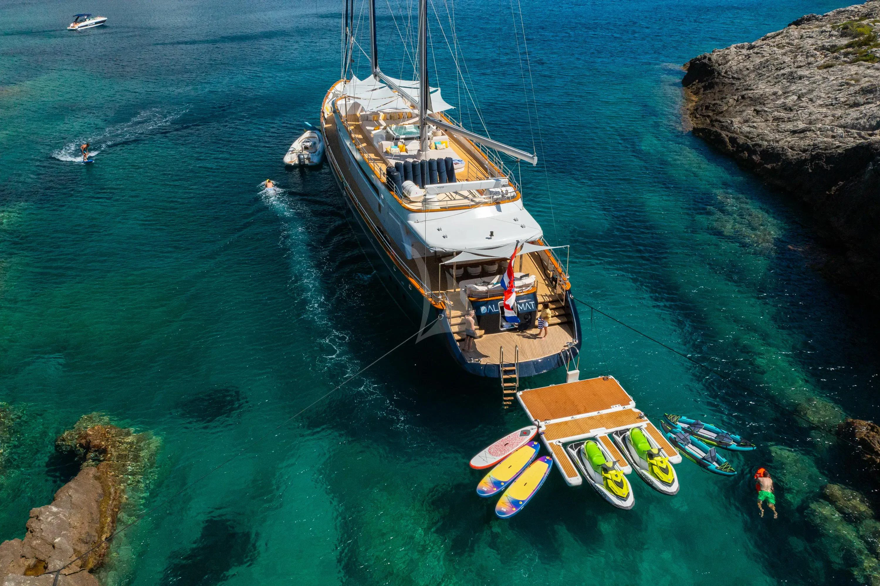 a boat in the water aboard DALMATINO Yacht for Sale