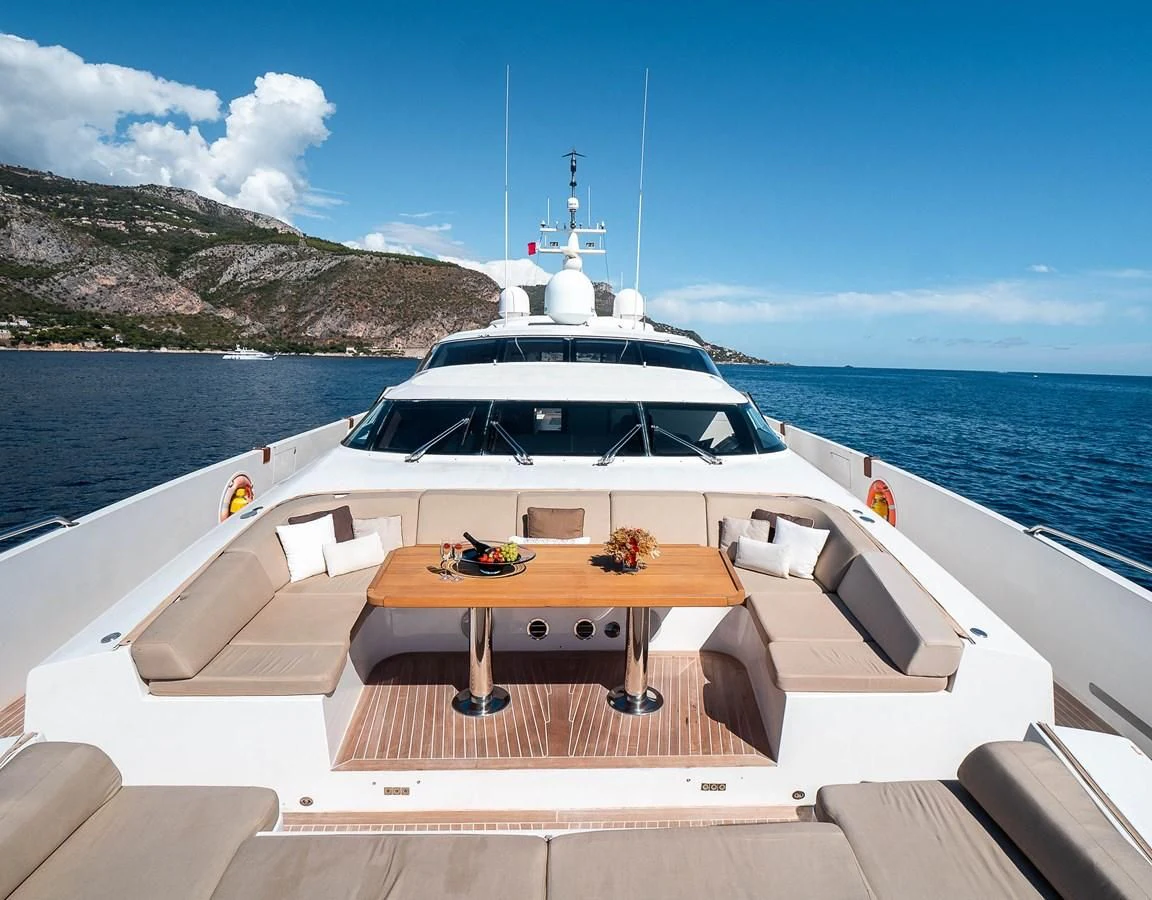 a boat on the water aboard QHT Yacht for Sale