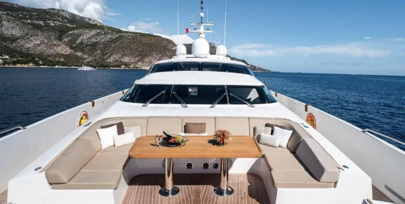 a boat on the water aboard QHT Yacht for Sale