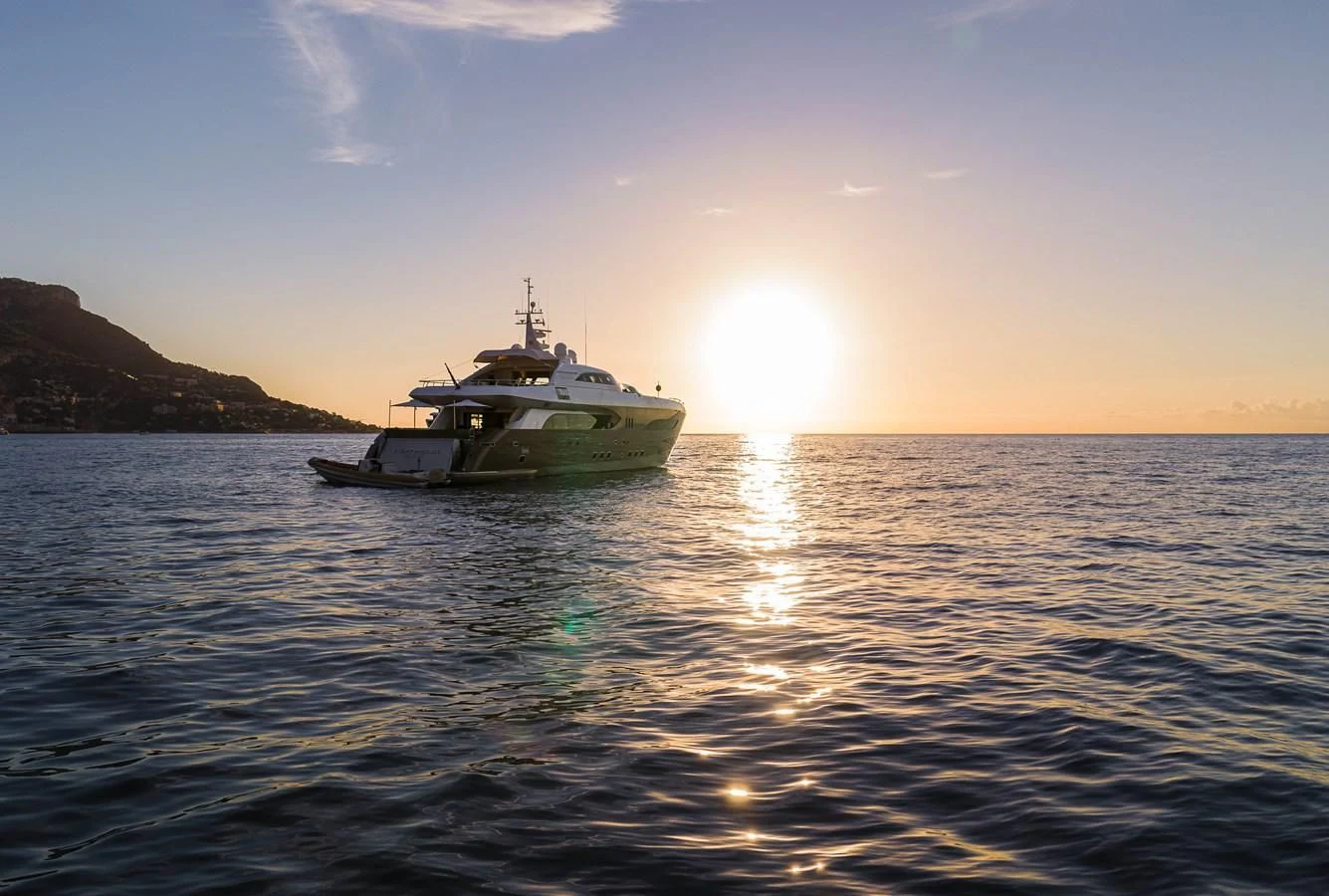 a boat in the water aboard QHT Yacht for Sale