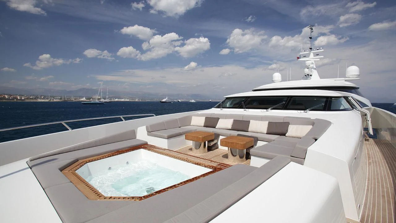 a boat on the water aboard QHT Yacht for Sale