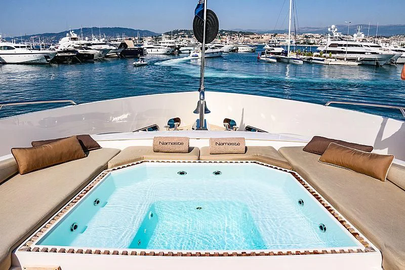 a boat in the water aboard QHT Yacht for Sale