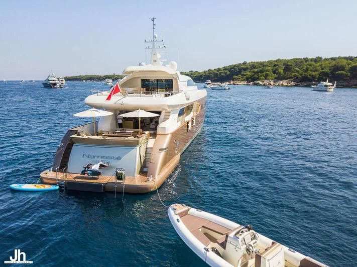 a boat on the water aboard QHT Yacht for Sale