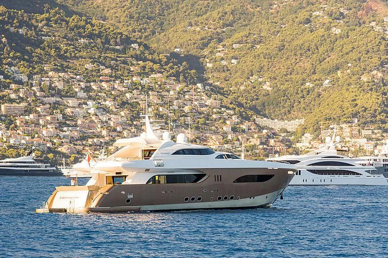 a boat in the water aboard QHT Yacht for Sale