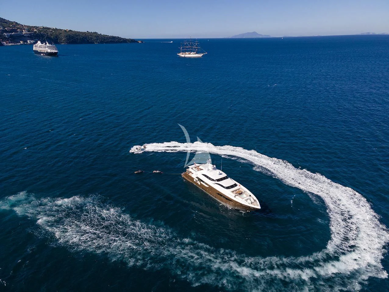 a boat on the water aboard QHT Yacht for Sale