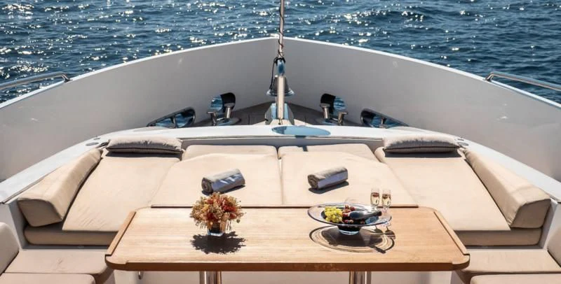 a boat on the water aboard QHT Yacht for Sale