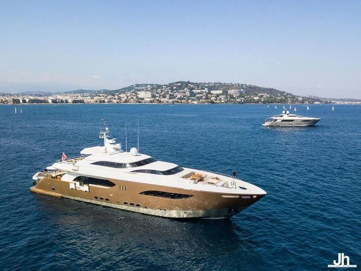 a boat in the water aboard QHT Yacht for Sale