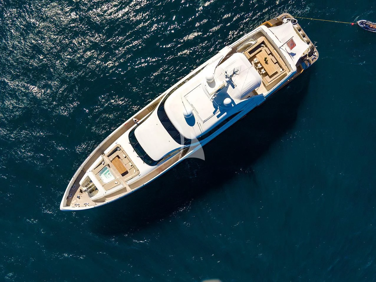 a space ship in the water aboard QHT Yacht for Sale