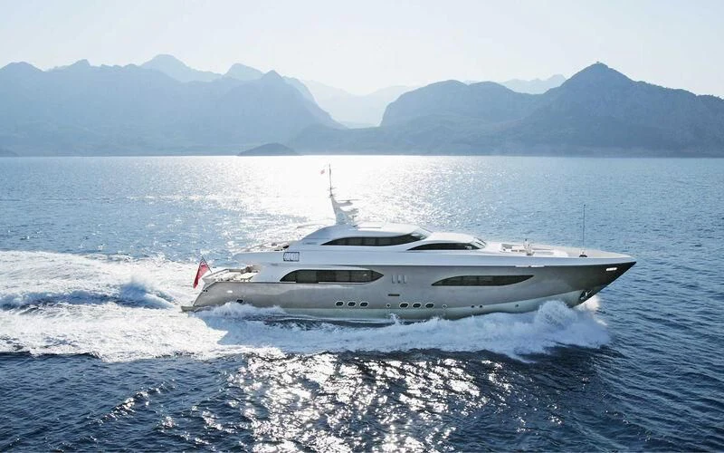 a jet plane in the water aboard QHT Yacht for Sale