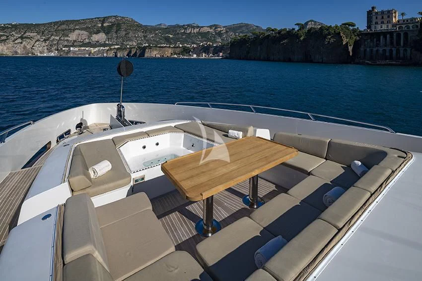 a boat on the water aboard QHT Yacht for Sale
