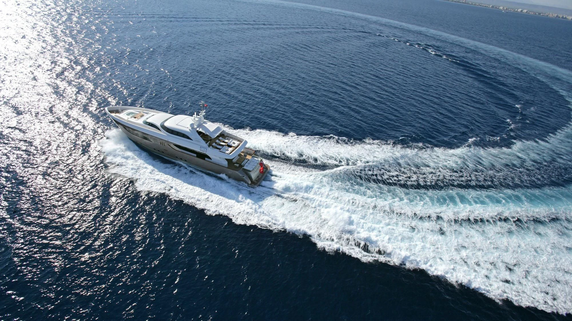 a boat in the water aboard QHT Yacht for Sale