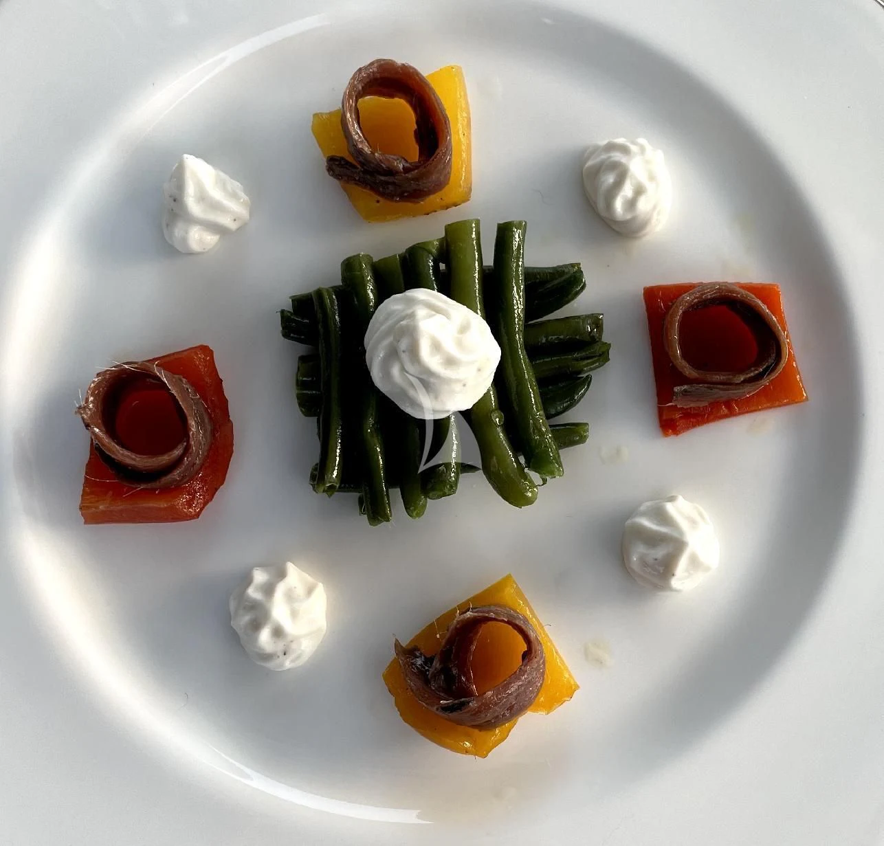 a plate of sushi aboard MANU V Yacht for Sale