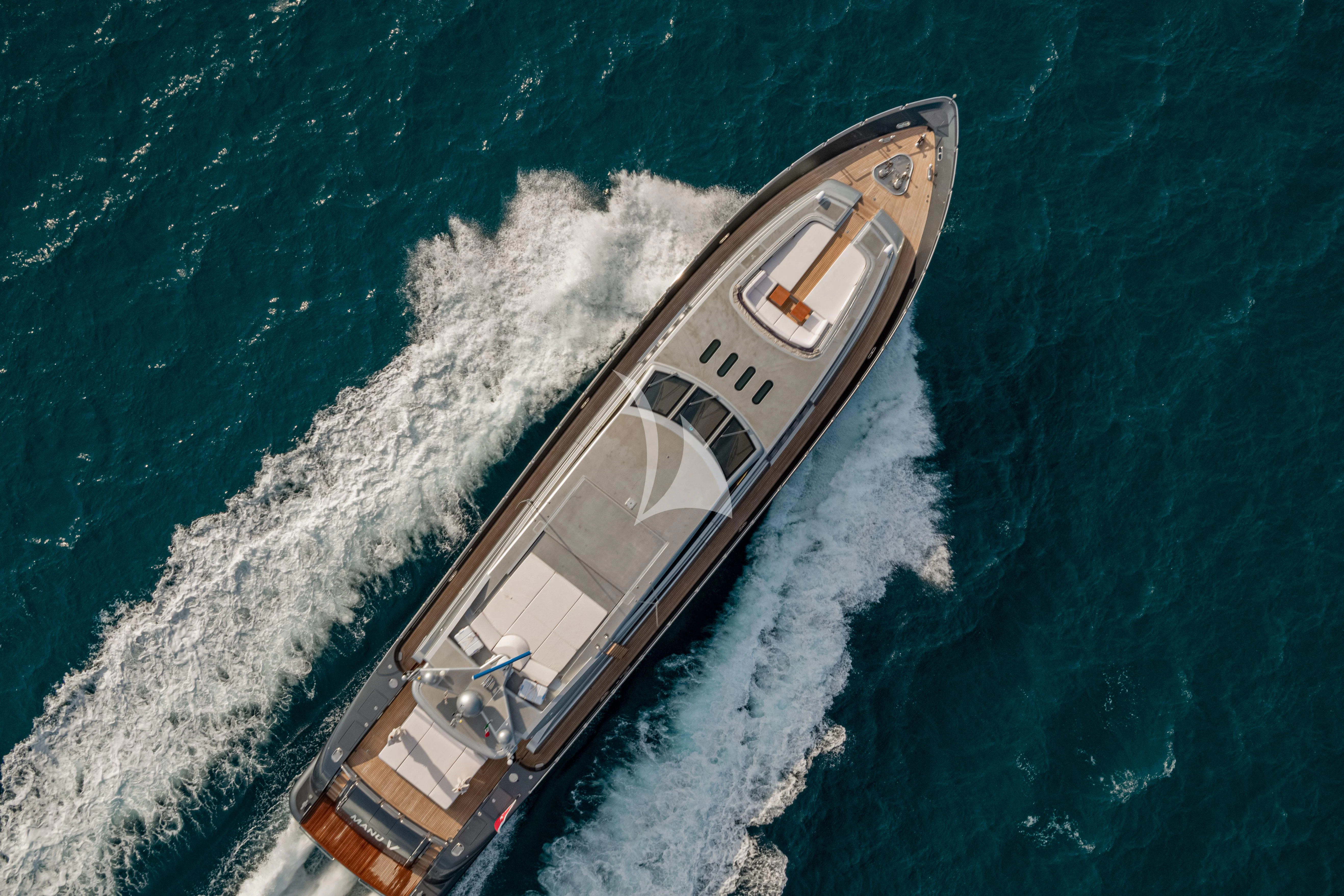 a ship on the water aboard MANU V Yacht for Sale
