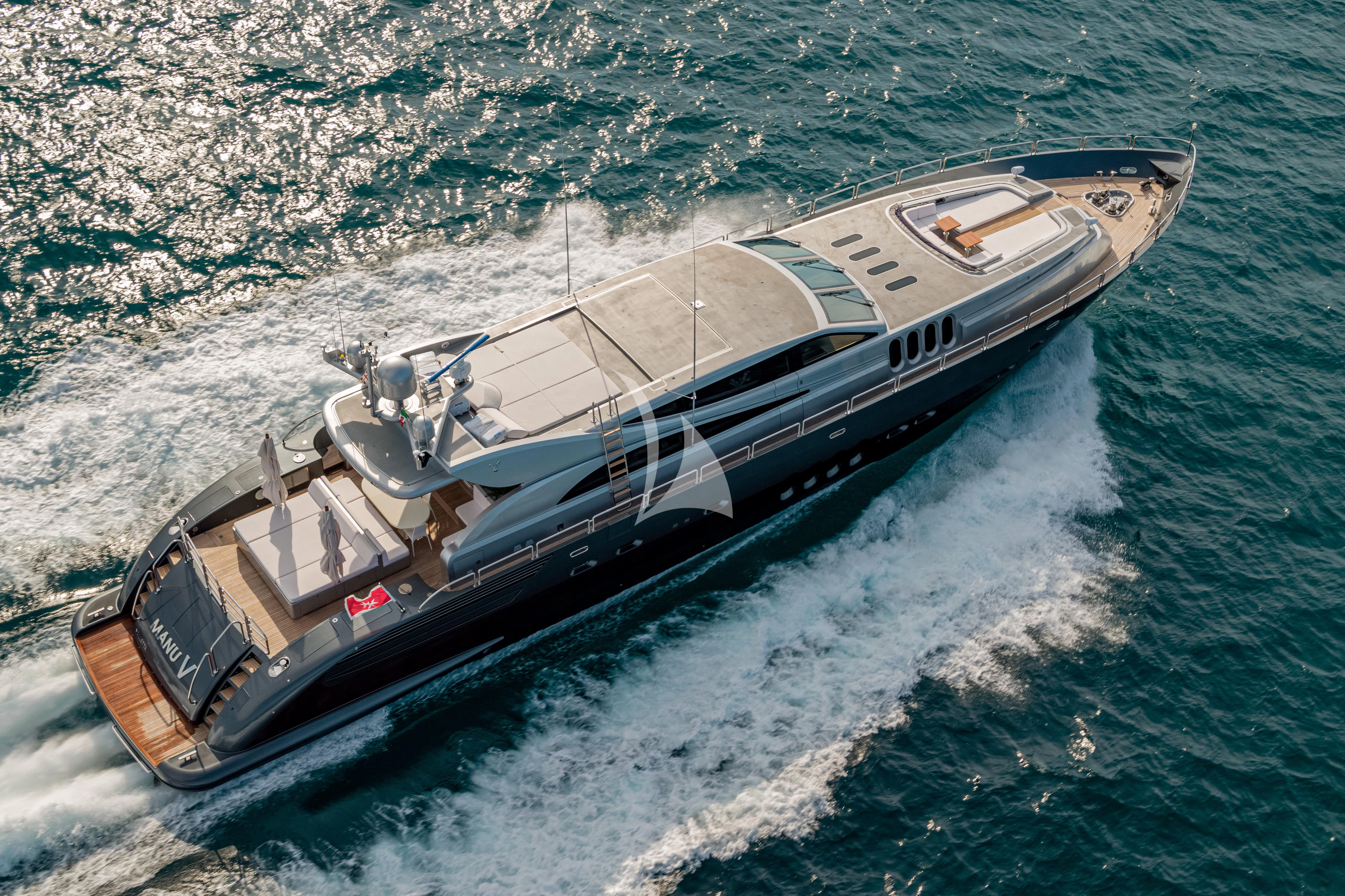 a ship in the water aboard MANU V Yacht for Sale