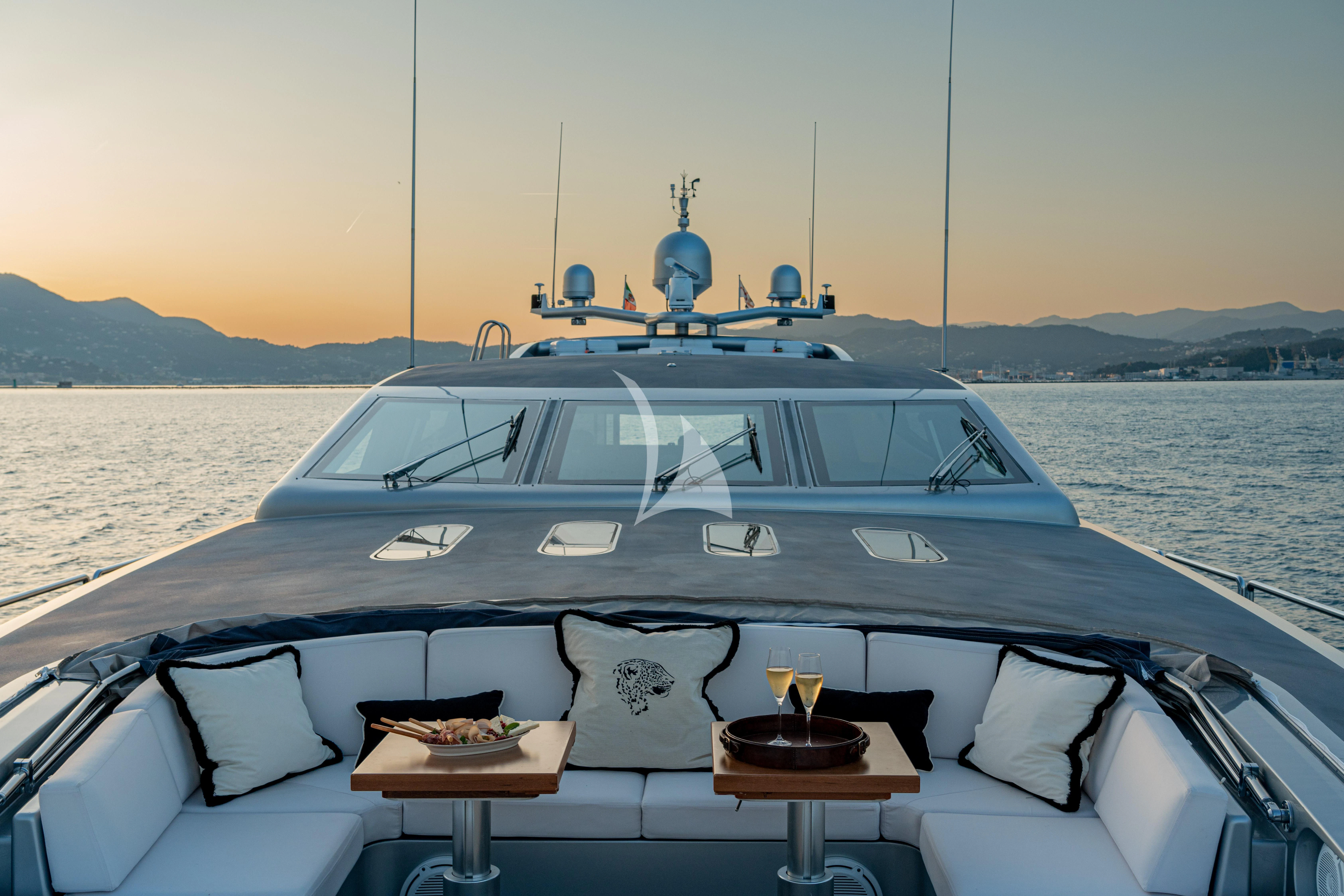 a boat on the water aboard MANU V Yacht for Sale