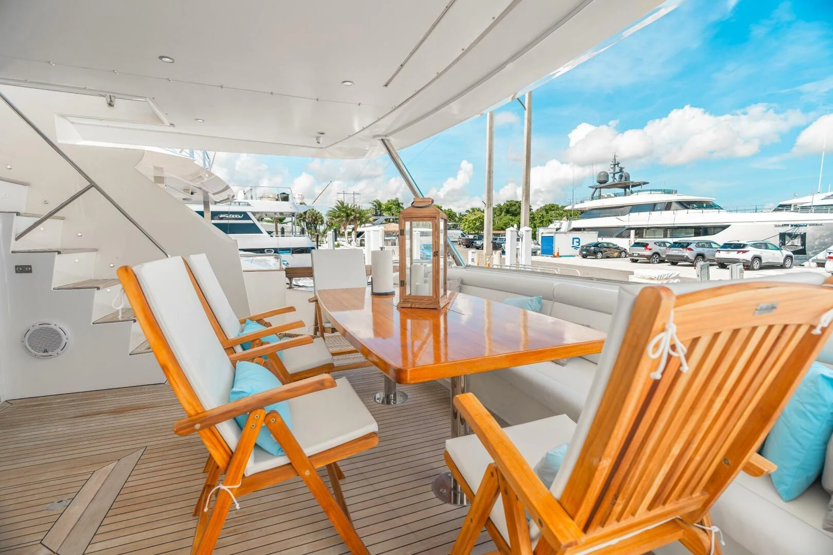 a boat on the water aboard BLUWATER Yacht for Sale