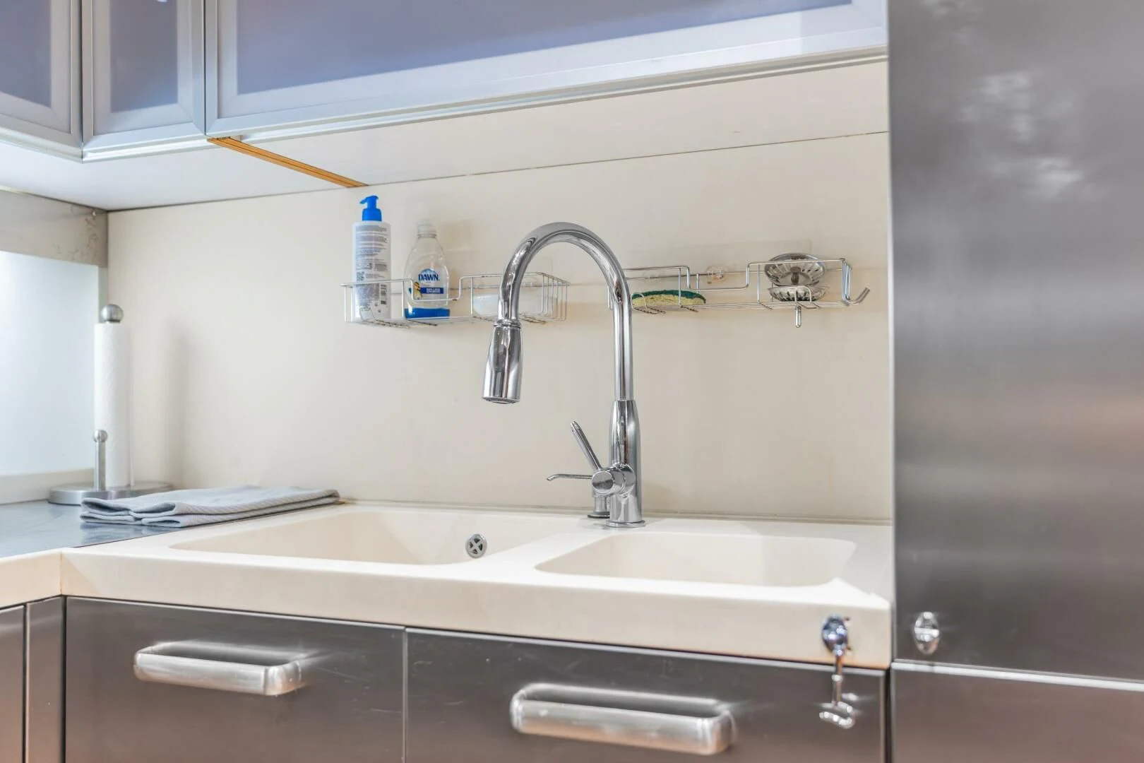 a sink with a faucet aboard BLUWATER Yacht for Sale