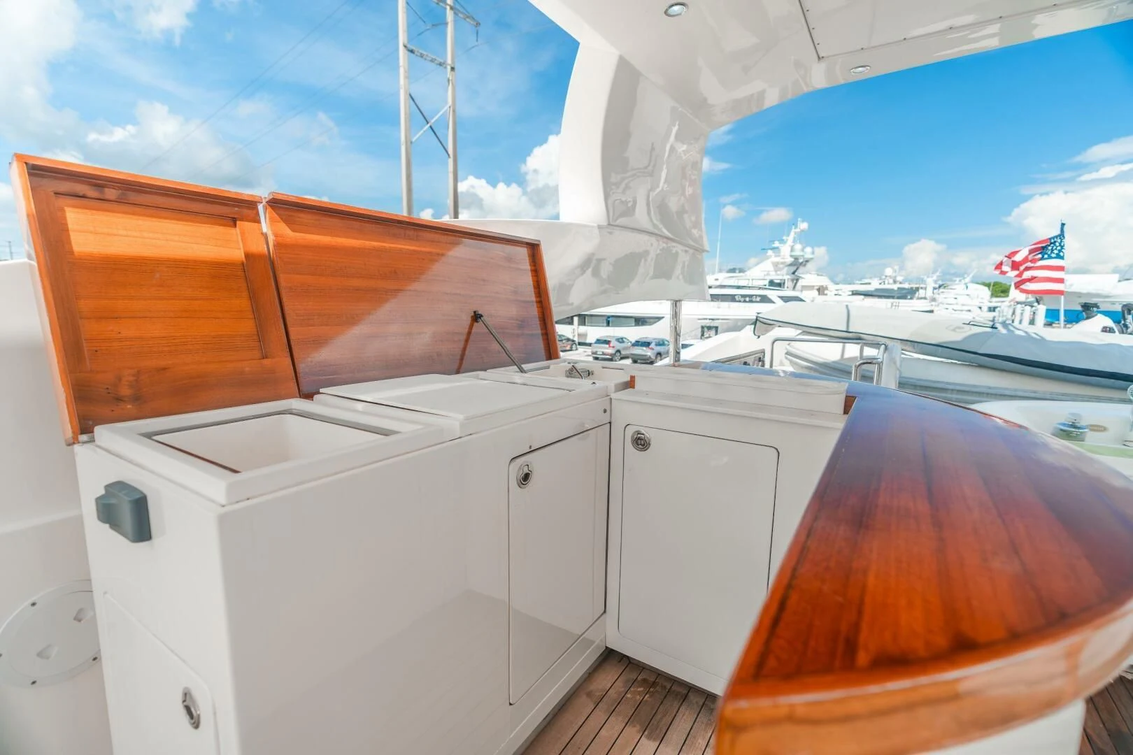 a boat on the water aboard BLUWATER Yacht for Sale