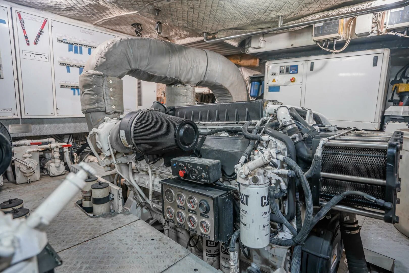 a machine in a factory aboard BLUWATER Yacht for Sale