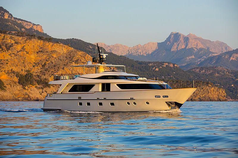 a boat in the water aboard ELEFTHERIA Yacht for Sale