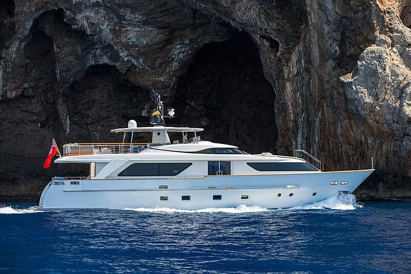 a boat in the water aboard ELEFTHERIA Yacht for Sale