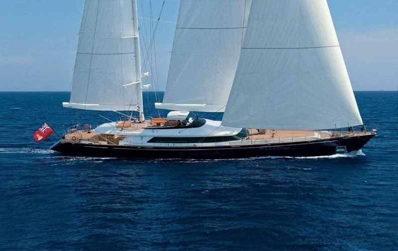 a sailboat on the water aboard ENTERPRISE Yacht for Sale