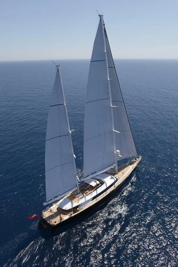 a sailboat on the water aboard ENTERPRISE Yacht for Sale
