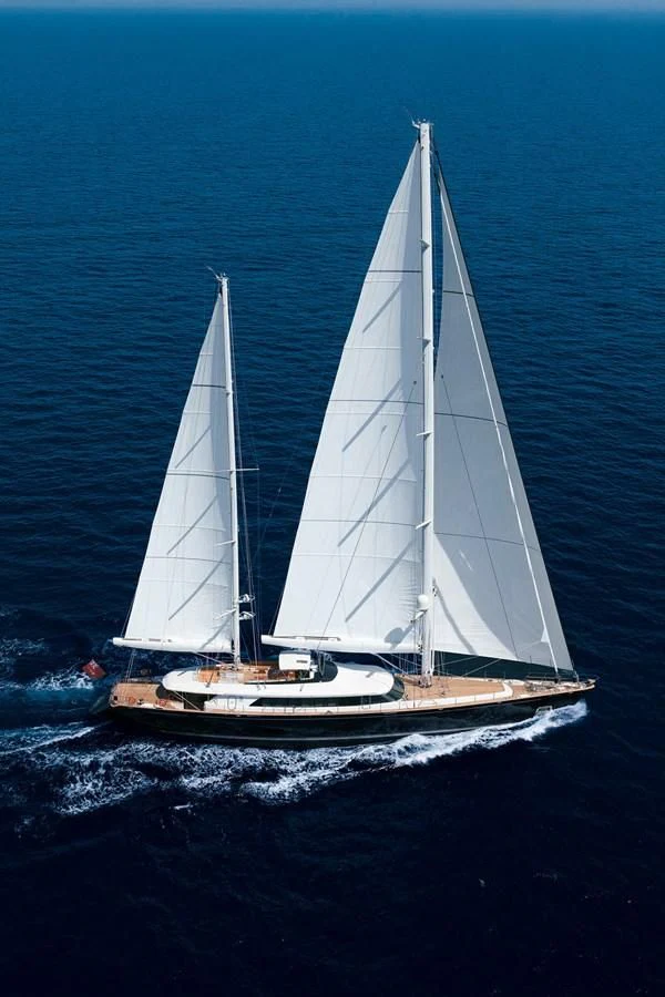 a sailboat on the water aboard ENTERPRISE Yacht for Sale