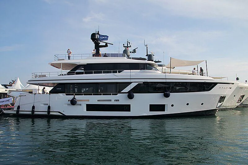 a large white yacht aboard JYC Yacht for Sale
