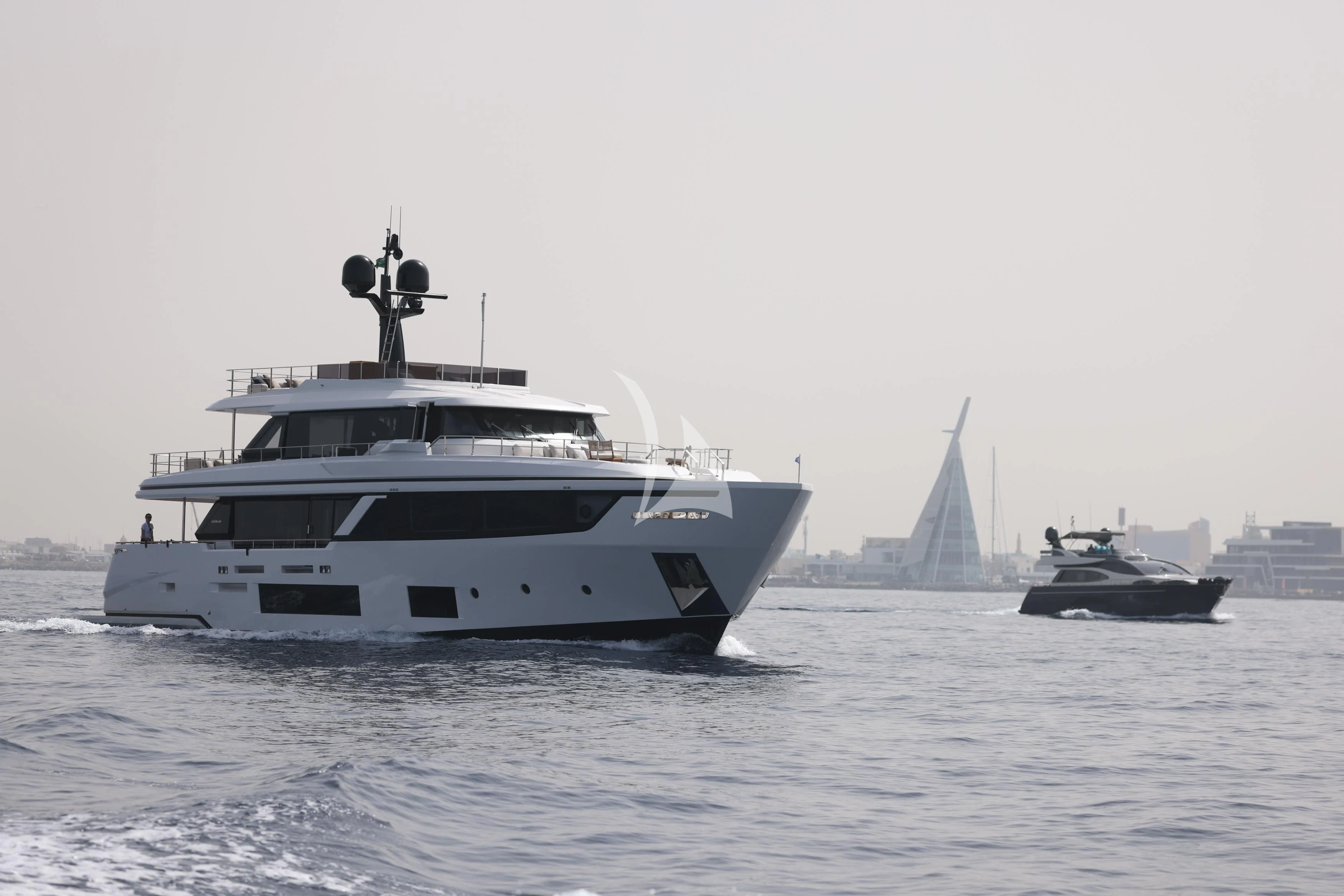 a boat sailing in the sea aboard JYC Yacht for Sale