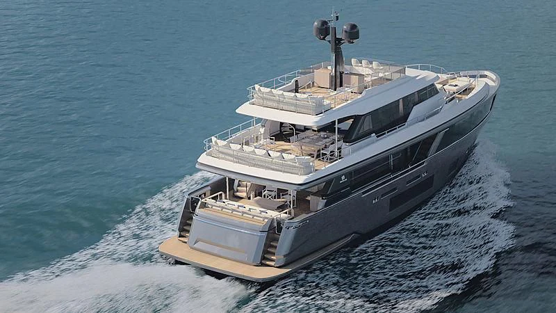 a large ship in the water aboard JYC Yacht for Sale
