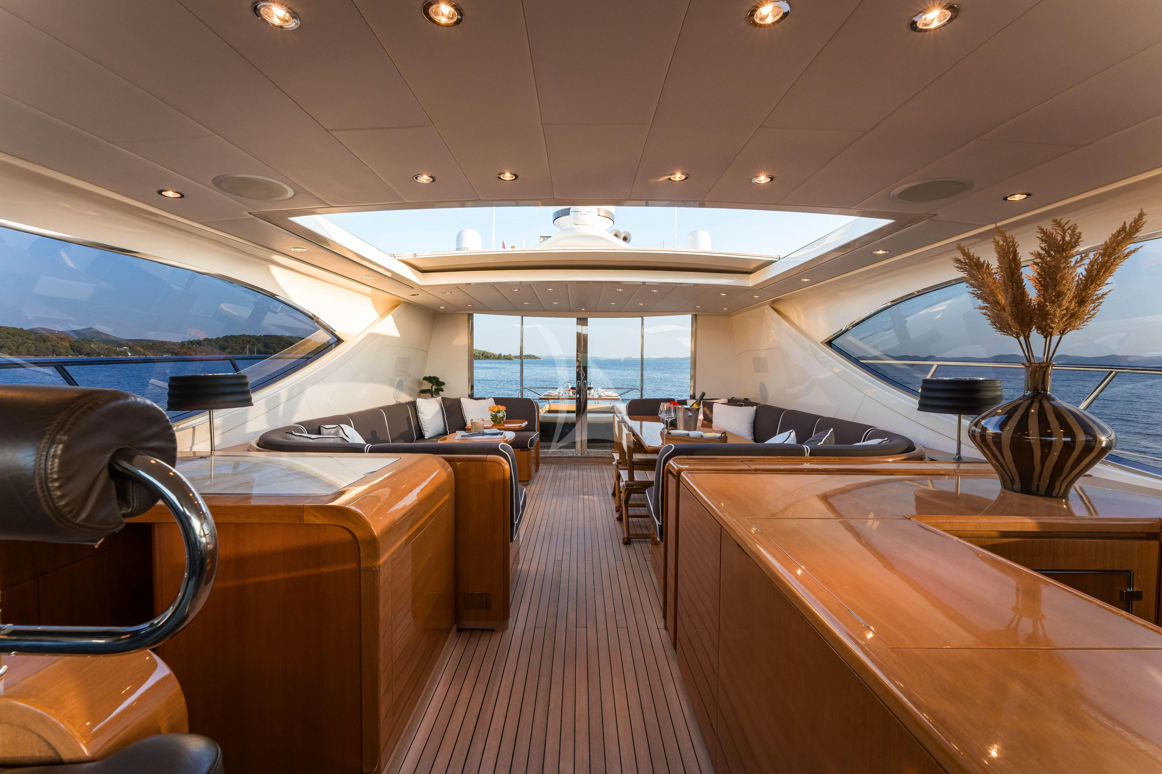 inside of a boat aboard TOBEKA Yacht for Sale