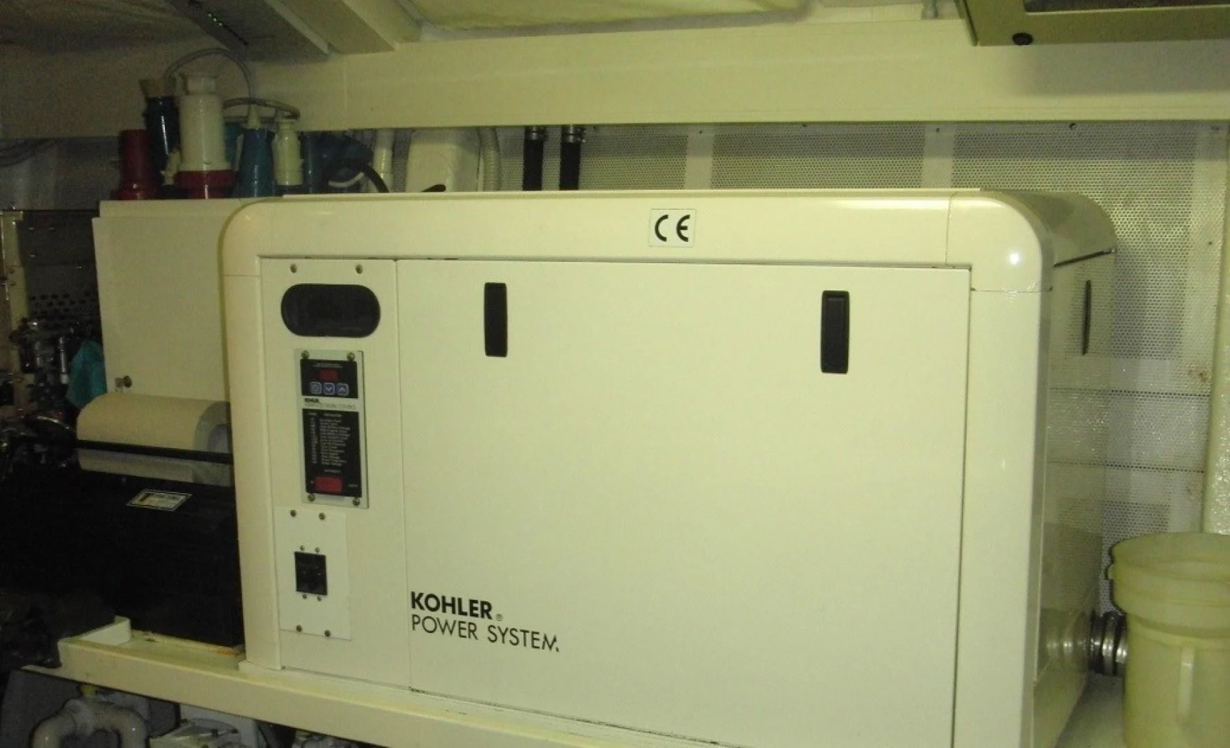 a white rectangular object with a screen aboard TOBEKA Yacht for Sale