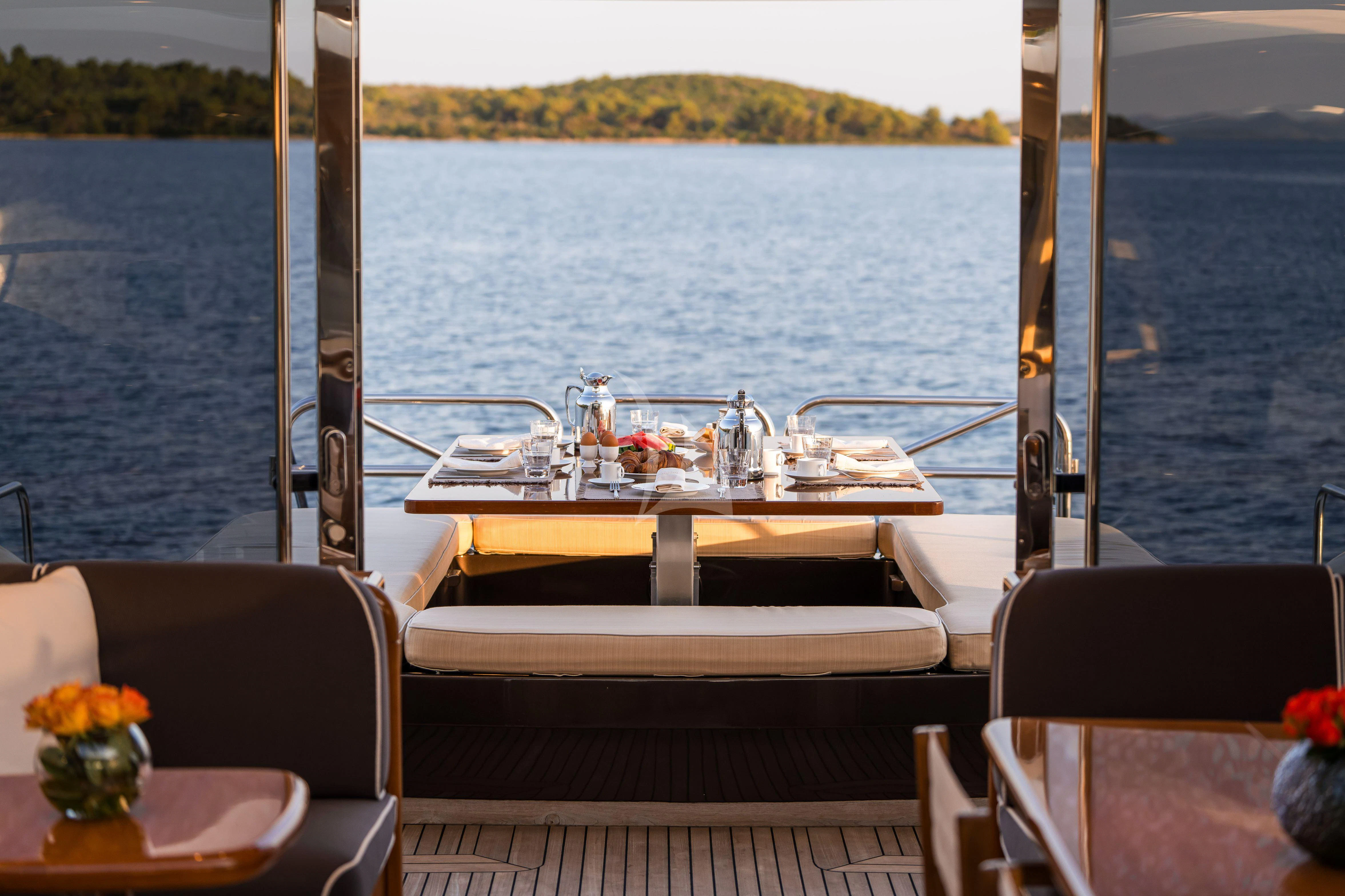 a boat on the water aboard TOBEKA Yacht for Sale