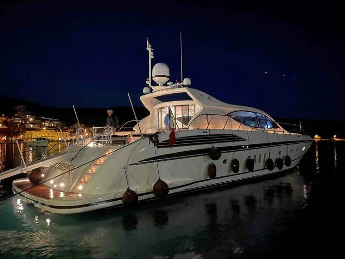 a boat in the water aboard TOBEKA Yacht for Sale